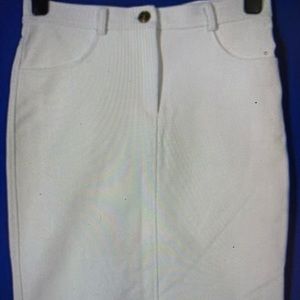 Joseph Ribkoff White Scuba Skirt